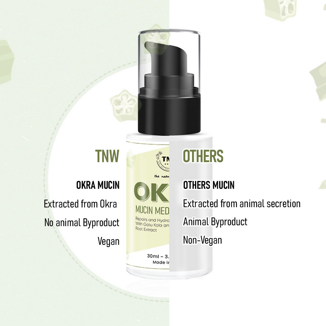 The Natural Wash Okra Mucin Serum For Long-Lasting Long-Lasting Moisturized Skin