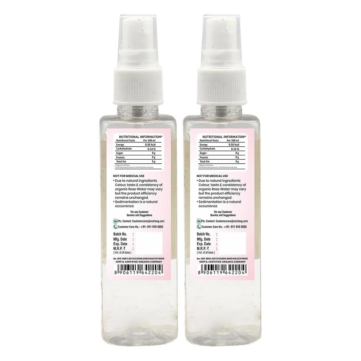 Nutriorg Certified Organic Rose Water - DrMediCart