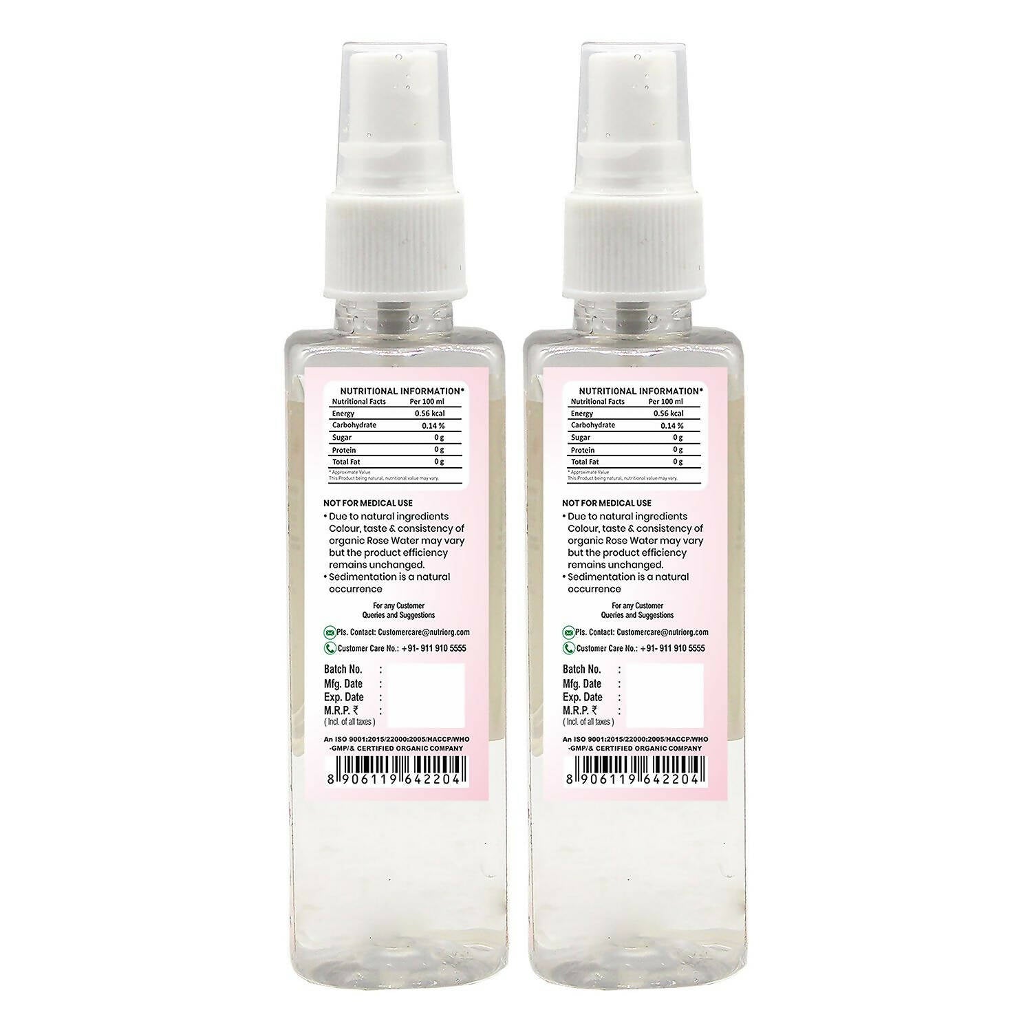 Nutriorg Certified Organic Rose Water - DrMediCart