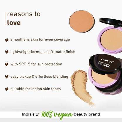 Plum Legit Matte Talc -Free Compact With SPF15  - Divine Dusk 135 N