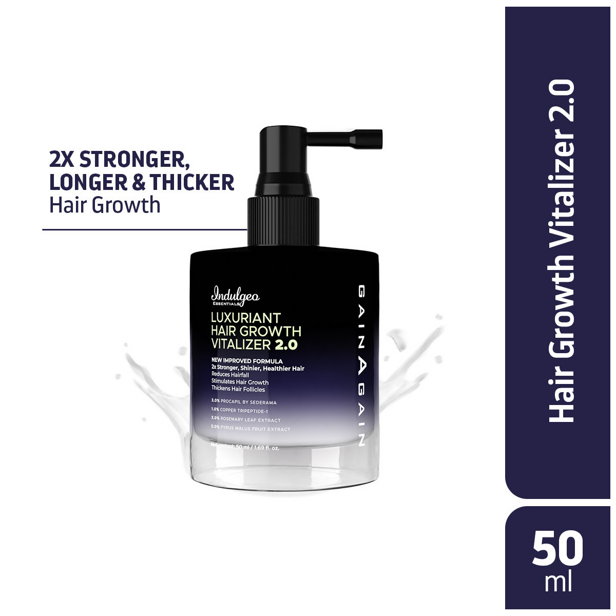 Indulgeo Essentials Luxuriant Hair Vitalizer 2.0 - Non Oily Serum For Hair Growth