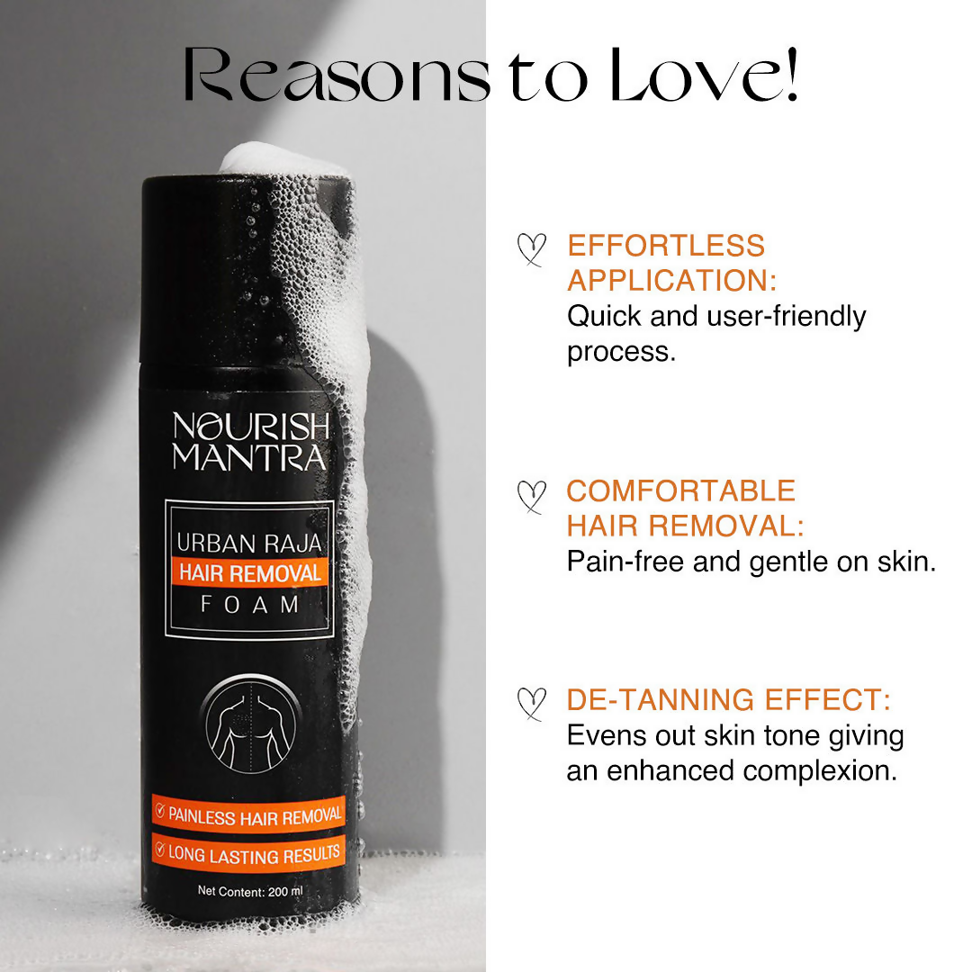 Nourish Mantra Urban Raja Hair Removal Foam with Shea Butter For Painless Hair Removal