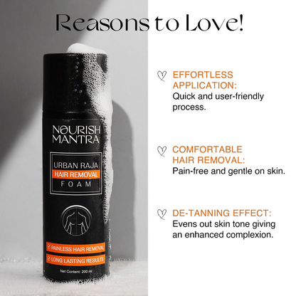 Nourish Mantra Urban Raja Hair Removal Foam with Shea Butter For Painless Hair Removal