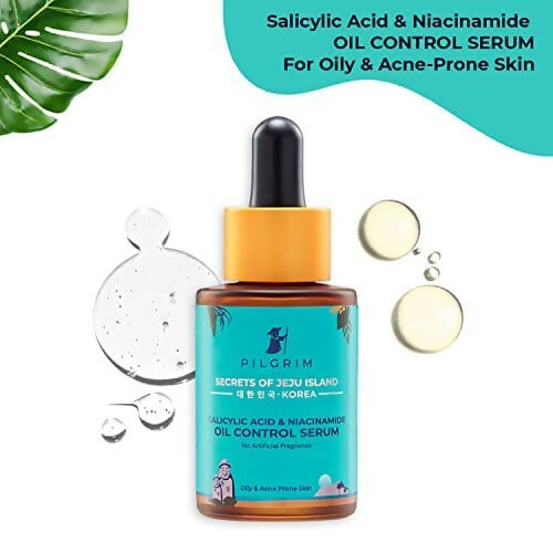 Buy Pilgrim 2% Salicylic Acid + 3% Niacinamide Oil Control Serum For Oily & Acne-Prone Skin - Korean Skin Care from DrMediCart, Ship from India to USA