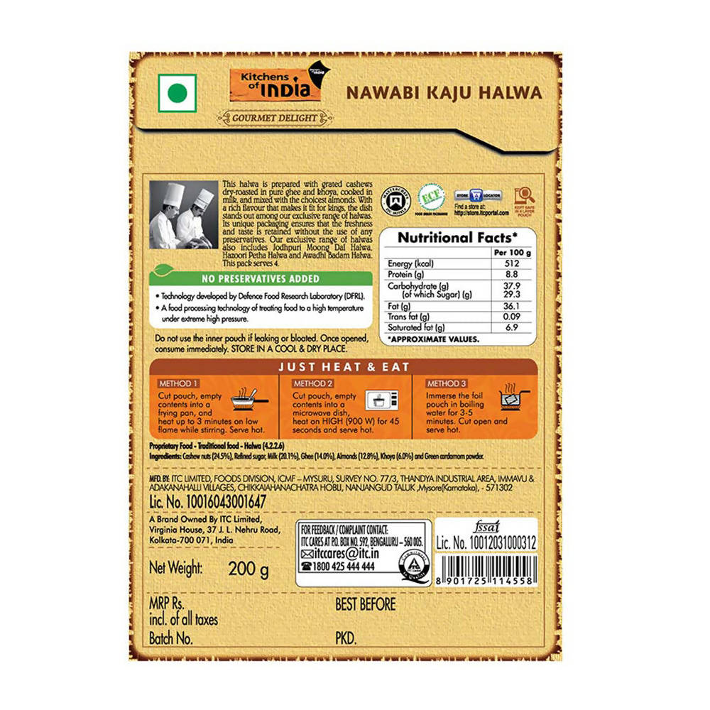 Kitchens of India Nawabi Kaju Halwa