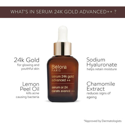 Buy Belora Paris 24k Gold Advanced ++ Serum from DrMediCart, Ship from India to USA