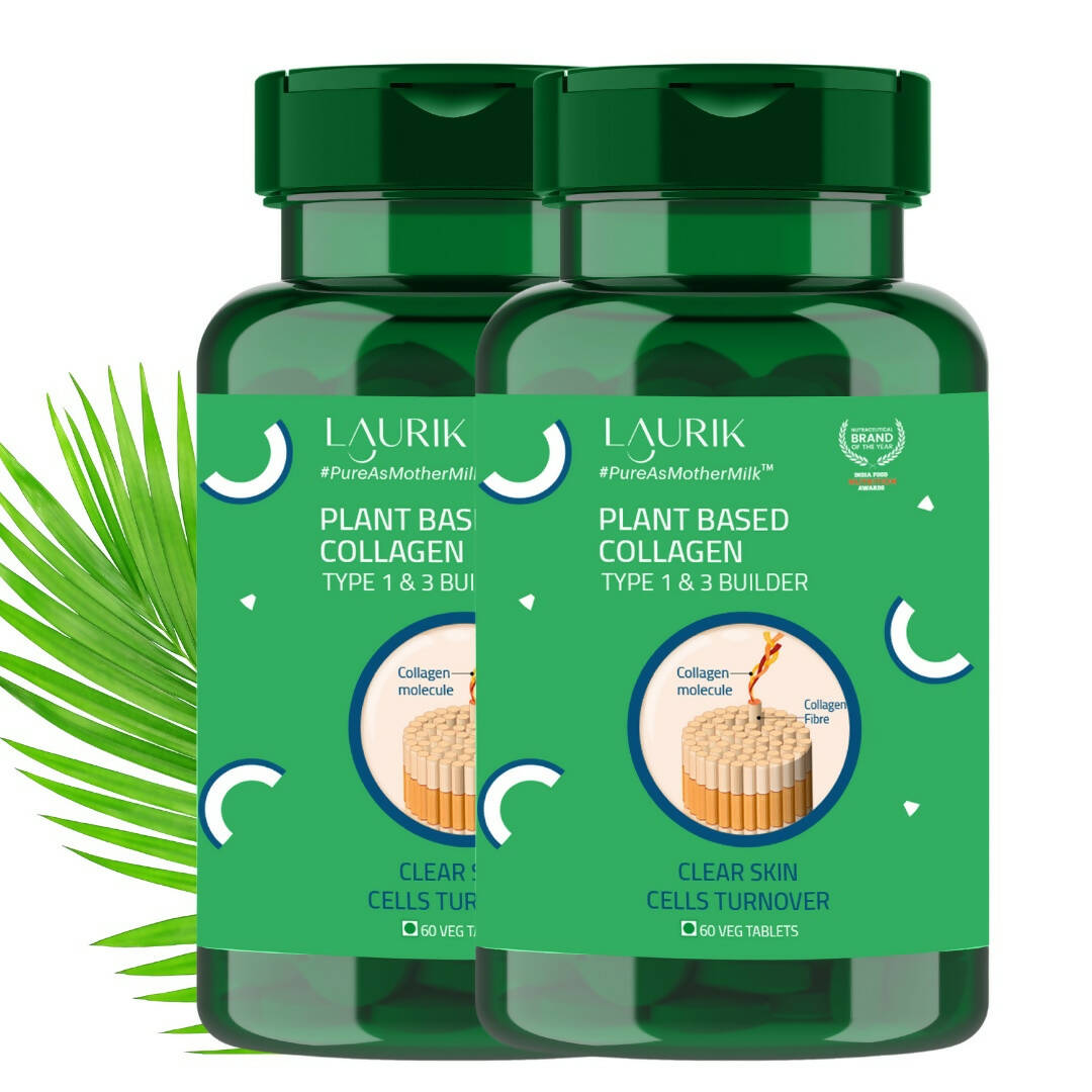 Laurik Plant Based Collagen Type 1 & 3 Tablets For Men And Women | Collagen Tablets For Skin Radiance And Elasticity - DrMediCart