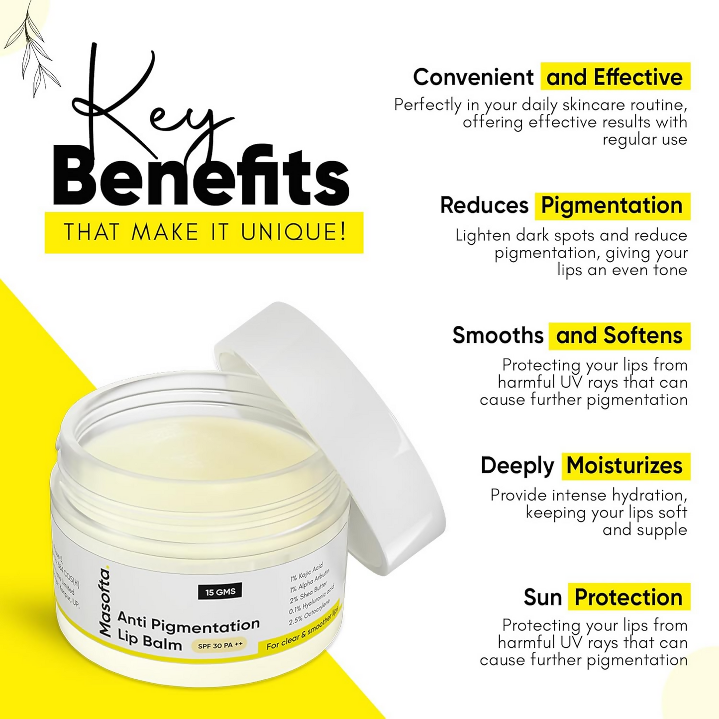 Masofta Anti Pigmentation Lip Balm