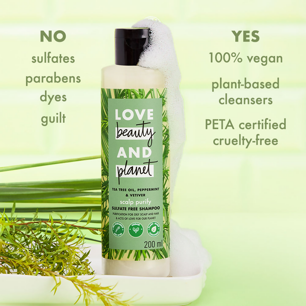 Love Beauty And Planet Tea Tree Peppermint & Vetiver Clarifying Shampoo