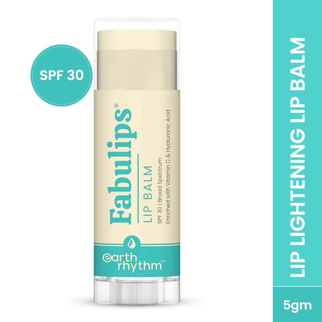 Earth Rhythm Fabulips Lip Balm SPF 30 Broad Spectrum With Vit C & Hyaluronic Acid