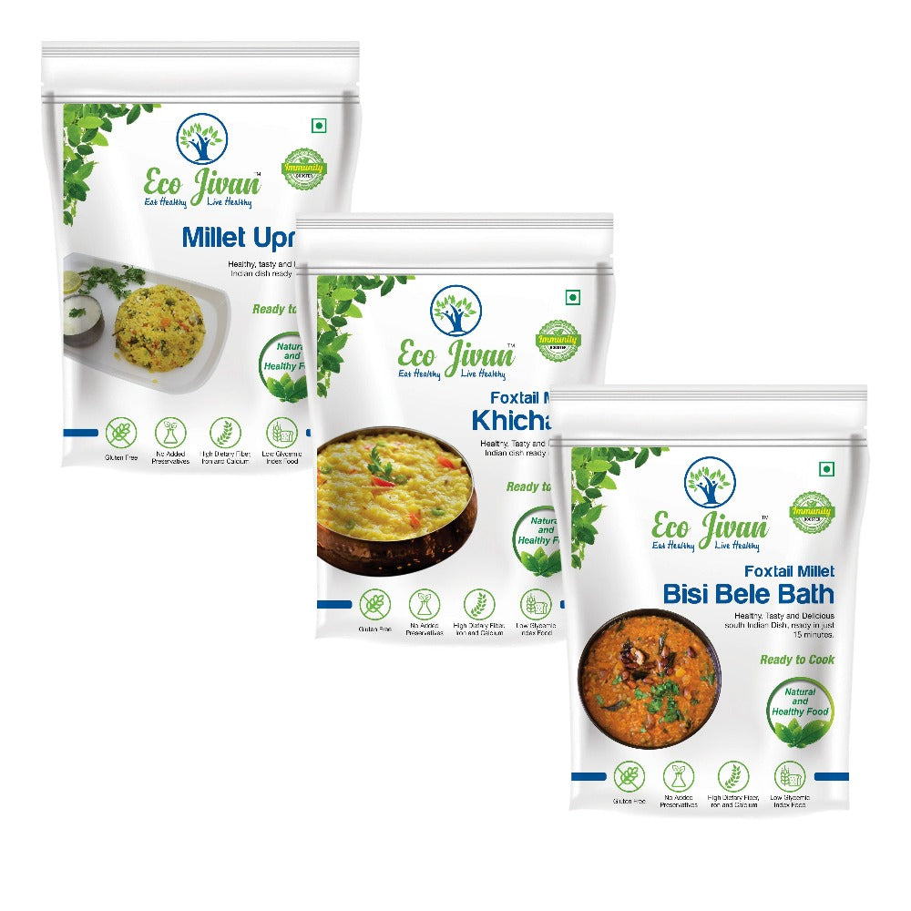 Instant Millet South Indian Foods Combo (3 x 200 gms)