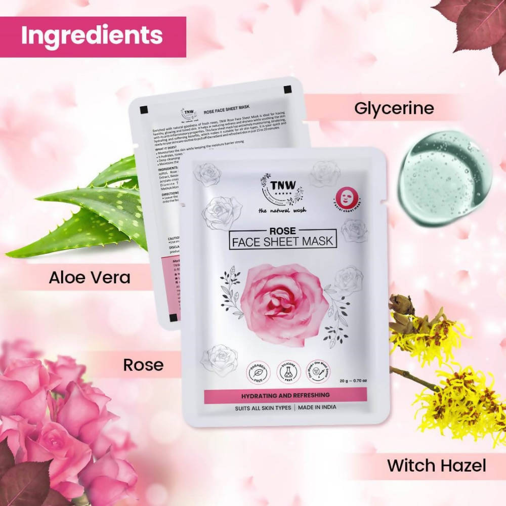 The Natural Wash Rose Face Sheet Mask