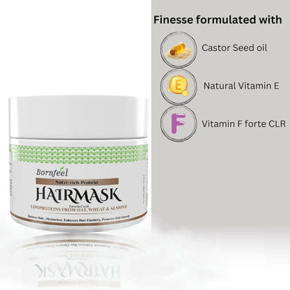 Bornfeel Protein Hair Mask Enriched With Lipoproteins From Oats Wheat & Almond