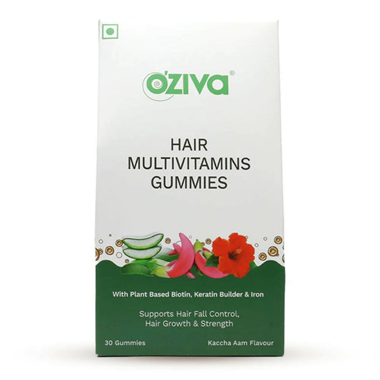 Buy OZiva Biotin Hair Multivitamins Gummies-Kaccha Aam Flavor from DrMediCart, Ship from India to USA