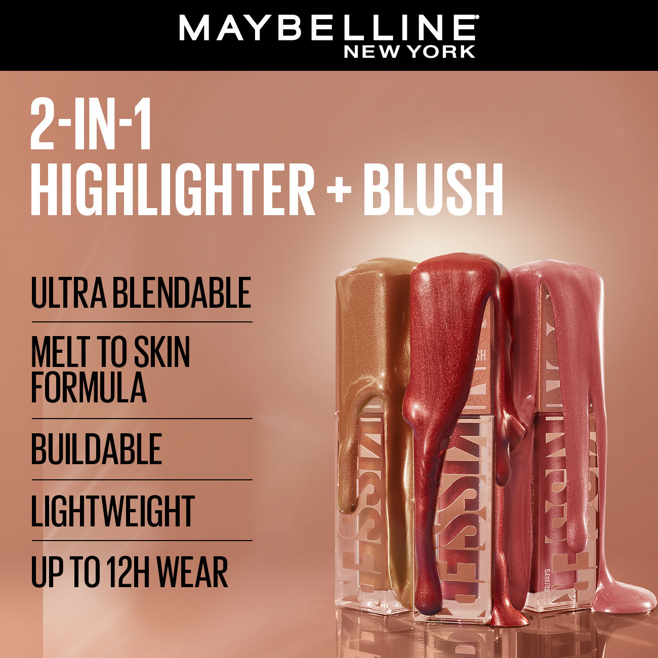 Maybelline New York Sunkisser Highlighter + Blush - Shades On