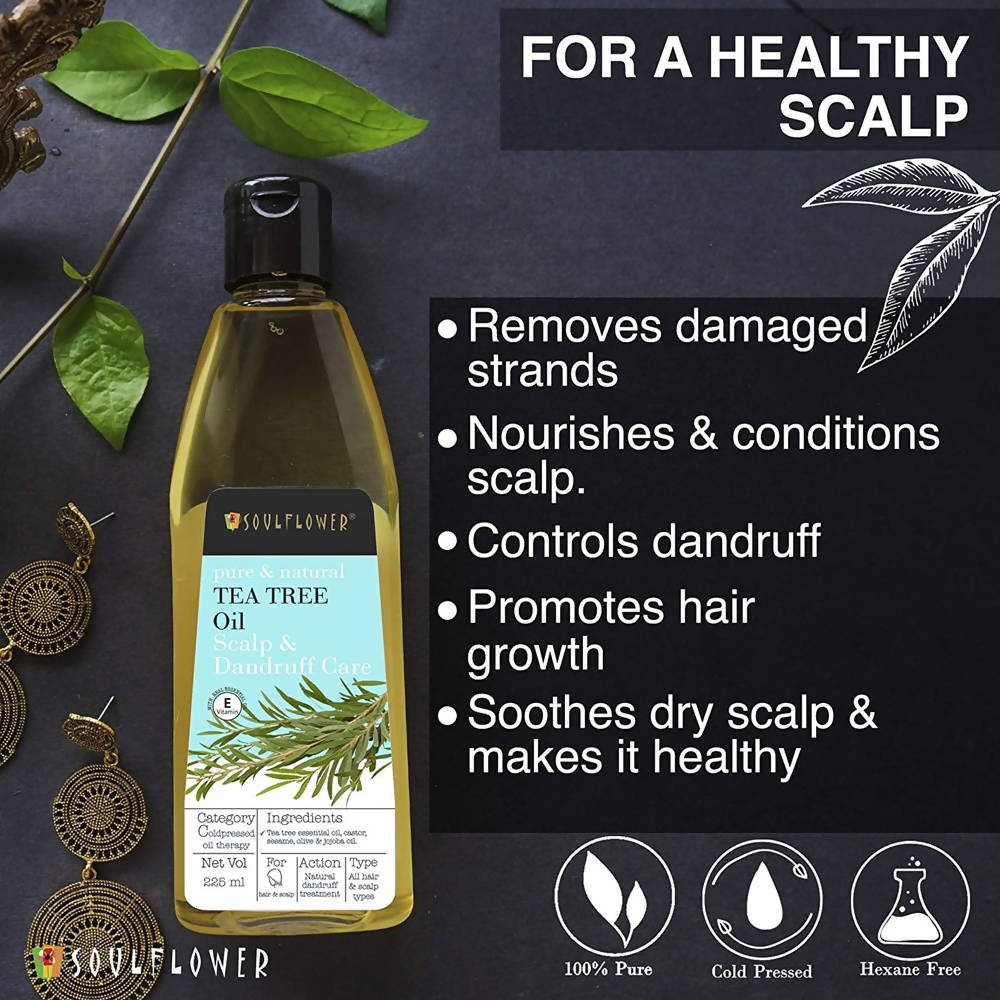 Soulflower Pure & Natural Tea Tree Oil Scalp & Dandruff Care