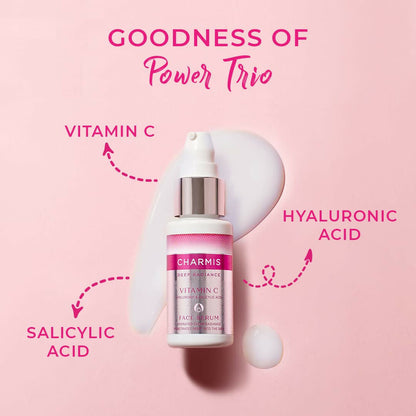 Charmis Deep Radiance Vitamin C Face Serum With Hyaluronic Acid and Salicylic Acid