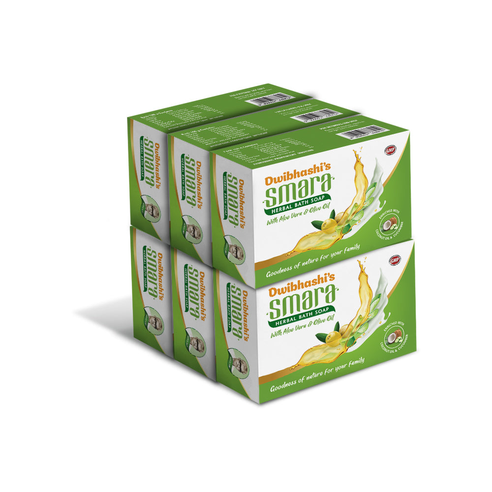 Dwibhashi Smara Herbal Bath Soap With Aloe Vera & Olive Oil
