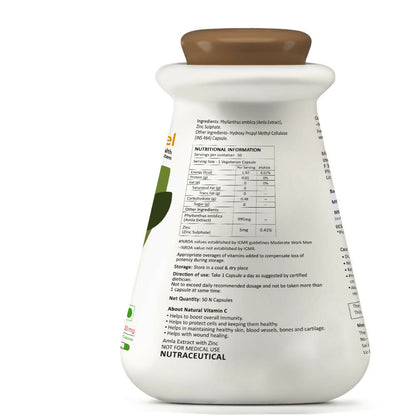 MyFitFuel Natural Vitamin C Amla Extract + Zinc Plant Based Capsules