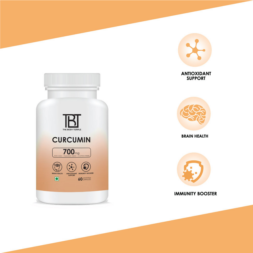 The Body Temple Curcumin 700mg For Brain Health and Immunity Capsules