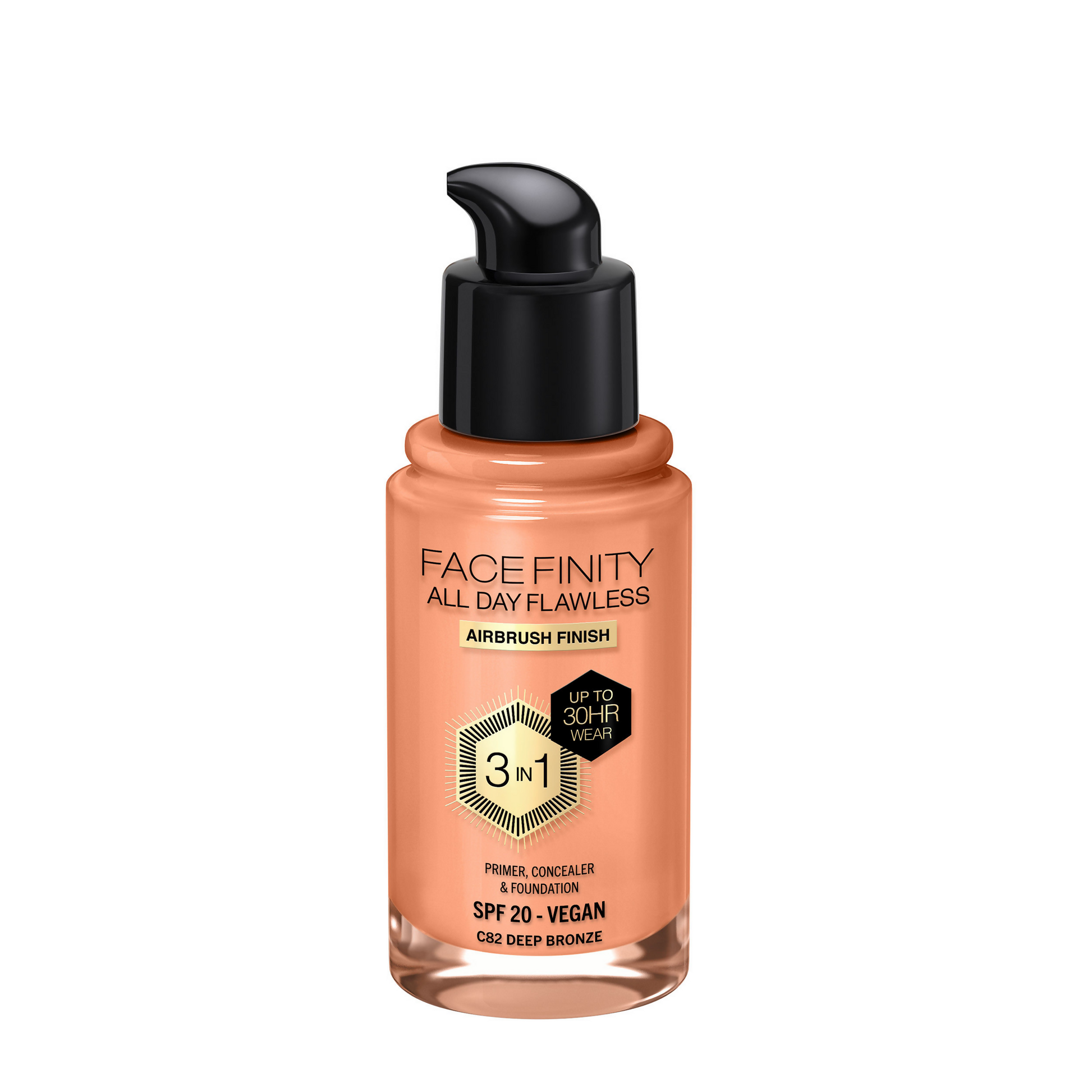 Max Factor Face Finity All Day Flawless 3 In 1 Foundation - 82 Deep Bronze