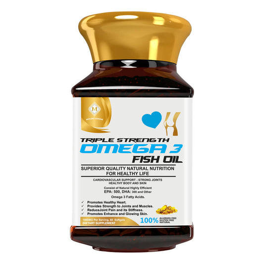 Mountainor Triple Strength Omega-3 Fish Oil Softgels