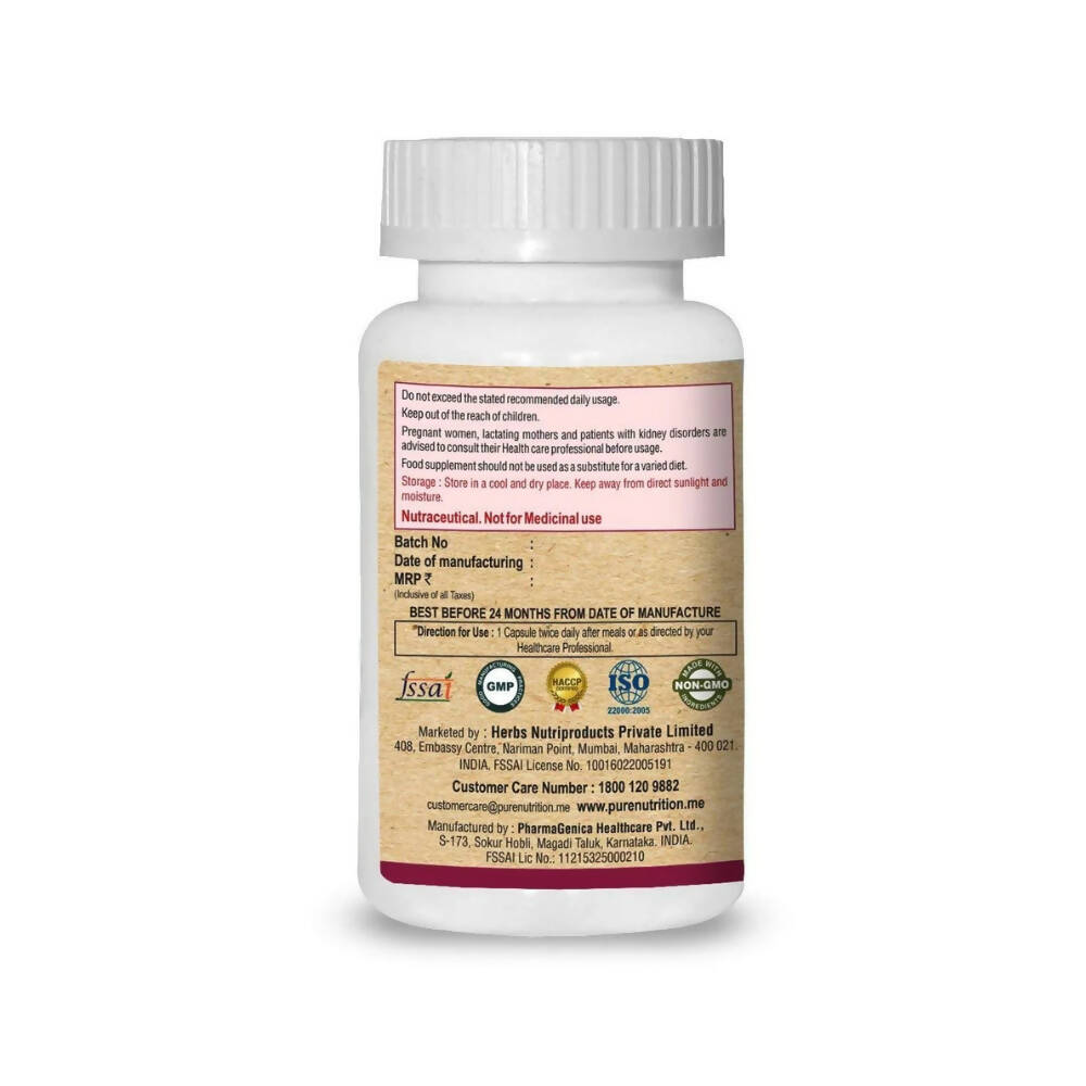 Pure Nutrition Cranberry & Amla Extract Veg Capsules