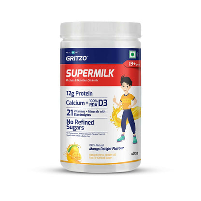 Gritzo Supermilk Powder 13+Y (Teen Athletes), Health Drink For Boys