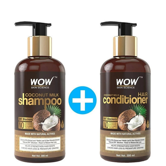 Buy Wow Skin Science Coconut Milk Shampoo & Hair Conditioner from DrMediCart, Ship from India to USA