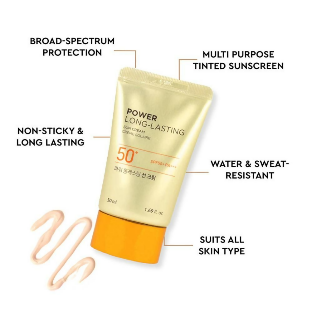 The Face Shop Power Long-Lasting SPF 50+ Pa+++ Tinted Sunscreen