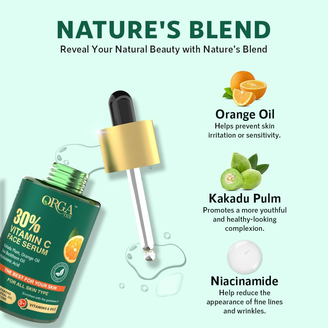 Orgatre 30% Vitamin C Face Serum for Glowing Skin