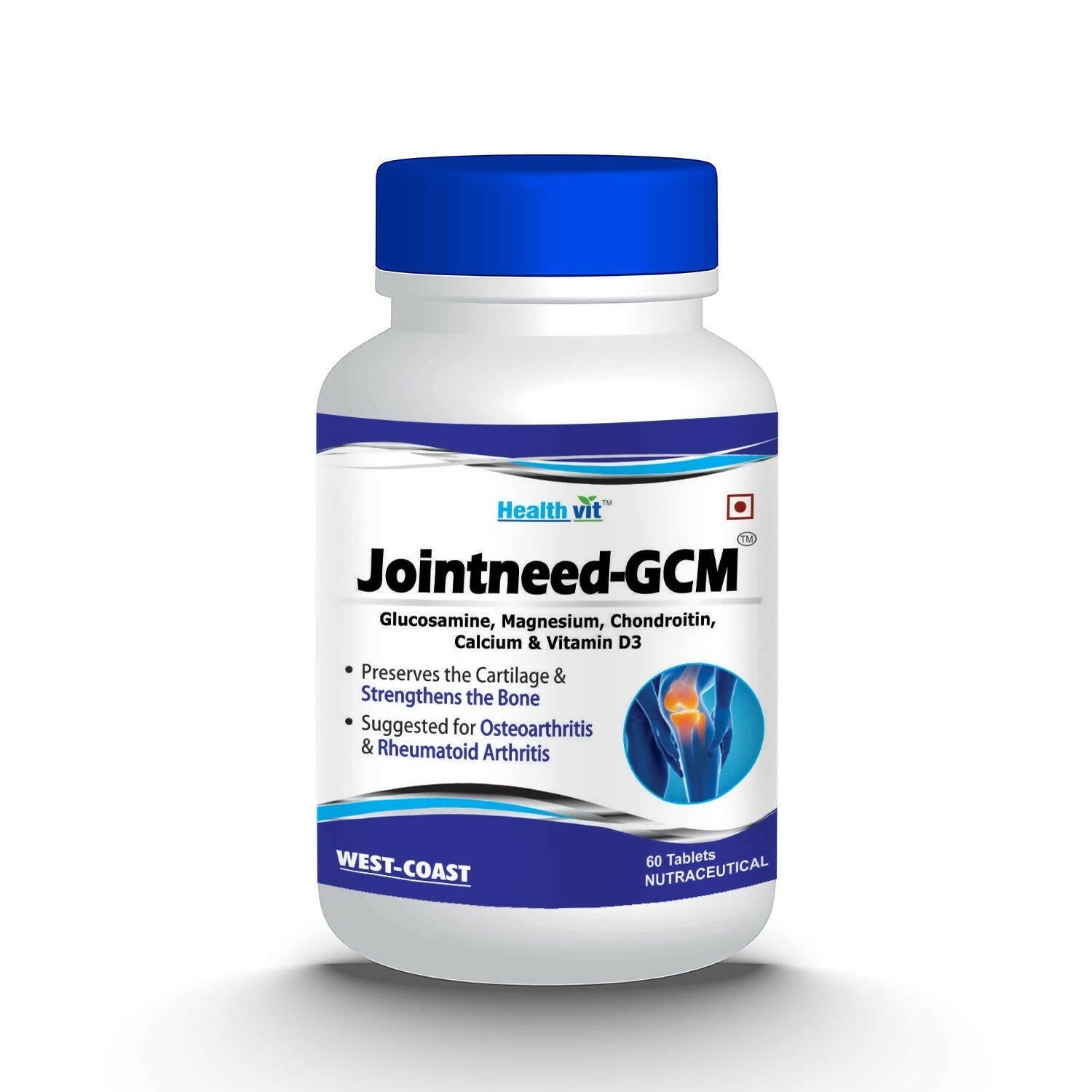 Buy Healthvit Jointneed-GCM Tablets from DrMediCart, Ship from India to USA