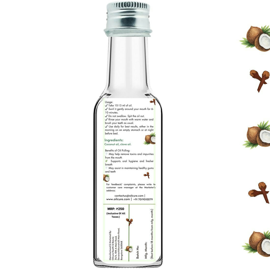 Oilcure Coconut Clove Oil Pulling
