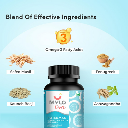 Mylo Care Potenmax Male Fertility Supplement - Veg Capsules