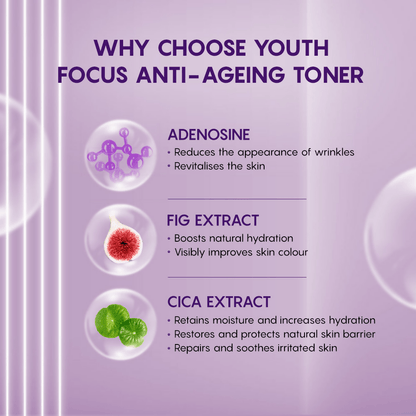 AHC Youth Focus Anti-Ageing Hydrating Face Toner With Pro Retinal 11X - Korean skincare
