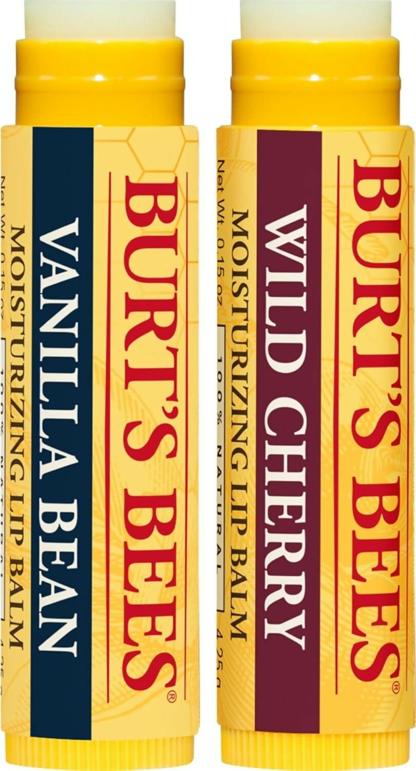 Burt's Bees Natural Moisturizing Lip Balms (Wild Cherry & Vanilla Bean)