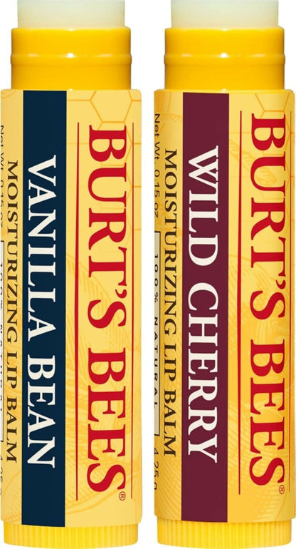 Burt's Bees Natural Moisturizing Lip Balms (Wild Cherry & Vanilla Bean)