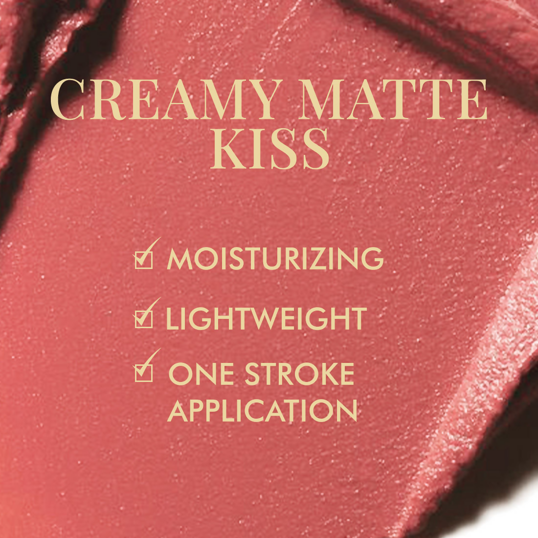 mCaffeine Shades Creamy Matte Kiss Bullet Lipstick Moisturizing Lightweight - Mauve Velvet