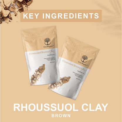 Wild Organic Rhoussuol Brown Detoxifying Clay Powder