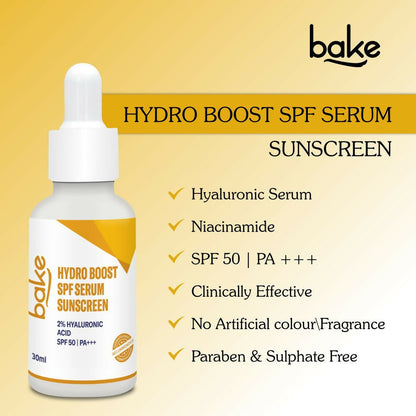 Bake 2% Hyaluronic Acid Hydro Boost Sunscreen Serum Spf 50 Pa+++