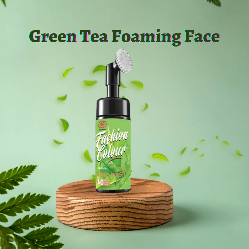 Fashion Colour Green Tea Foaming Face Wash