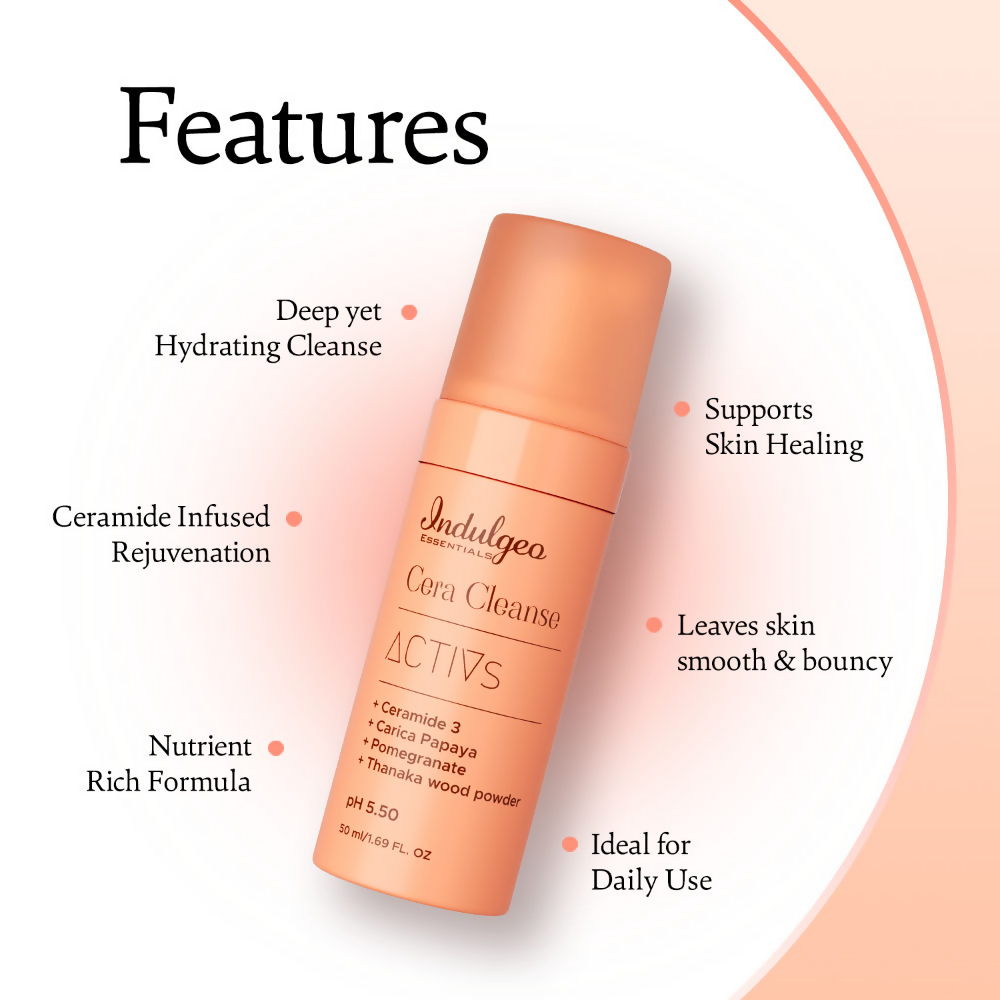 Indulgeo Essentials Cera Cleanse - Ceramide Foaming Face Wash