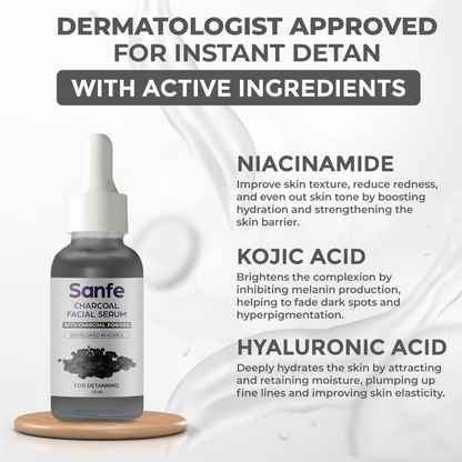 Sanfe Instant Detan Charcoal Facial Serum