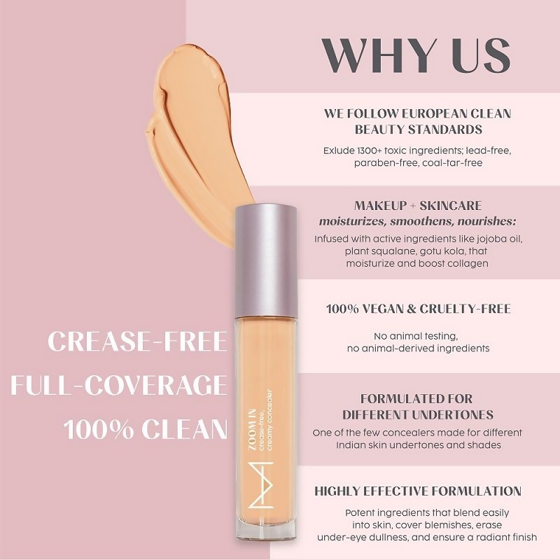 House Of Makeup Zoom In Crease-Free, Creamy Concealer - M02 Medium Skin Tone