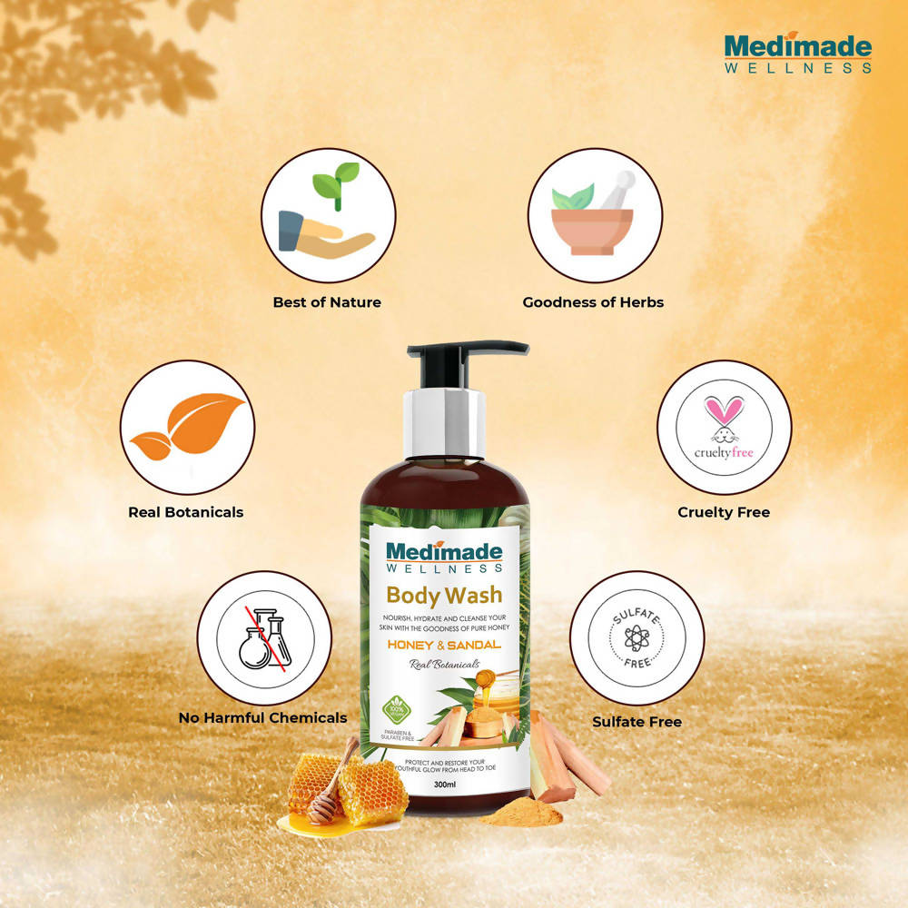 Medimade Wellness Honey & Sandal Body Wash - DrMediCart