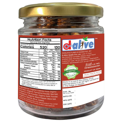 D-Alive Honestly Organic Activated Peri Peri - Cashews - Drmedicart