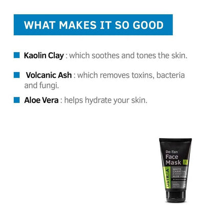 ustraa charcoal alove vera de tan white face mask buy in usa