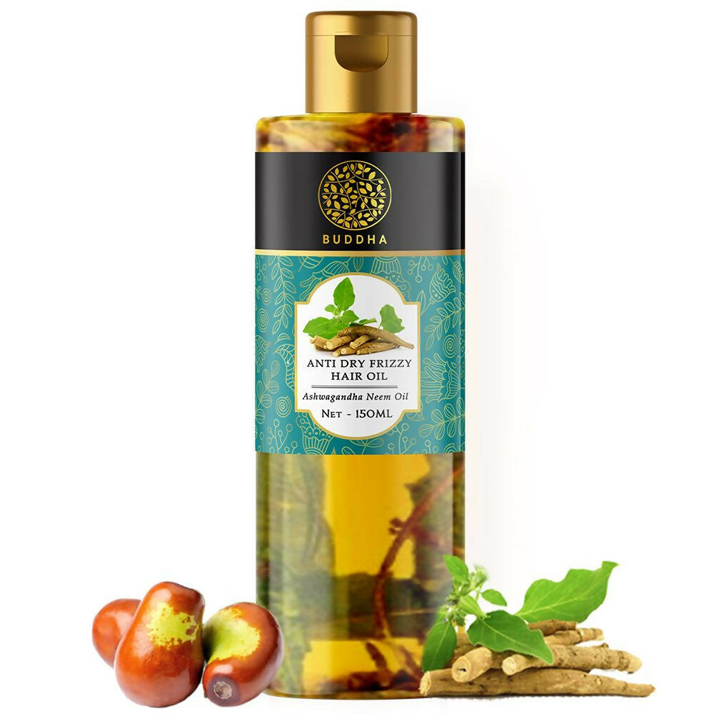 Buy Buddha Natural Anti Dry Frizzy Hair Oil - For Instant Shine, Smoothness & Soft Hair from DrMediCart, Ship from India to USA