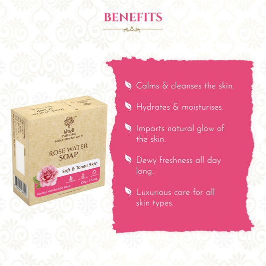 Buy Khadi Essentials Rose Water Handmade Herbal Soap from DrMediCart, Ship from India to USA