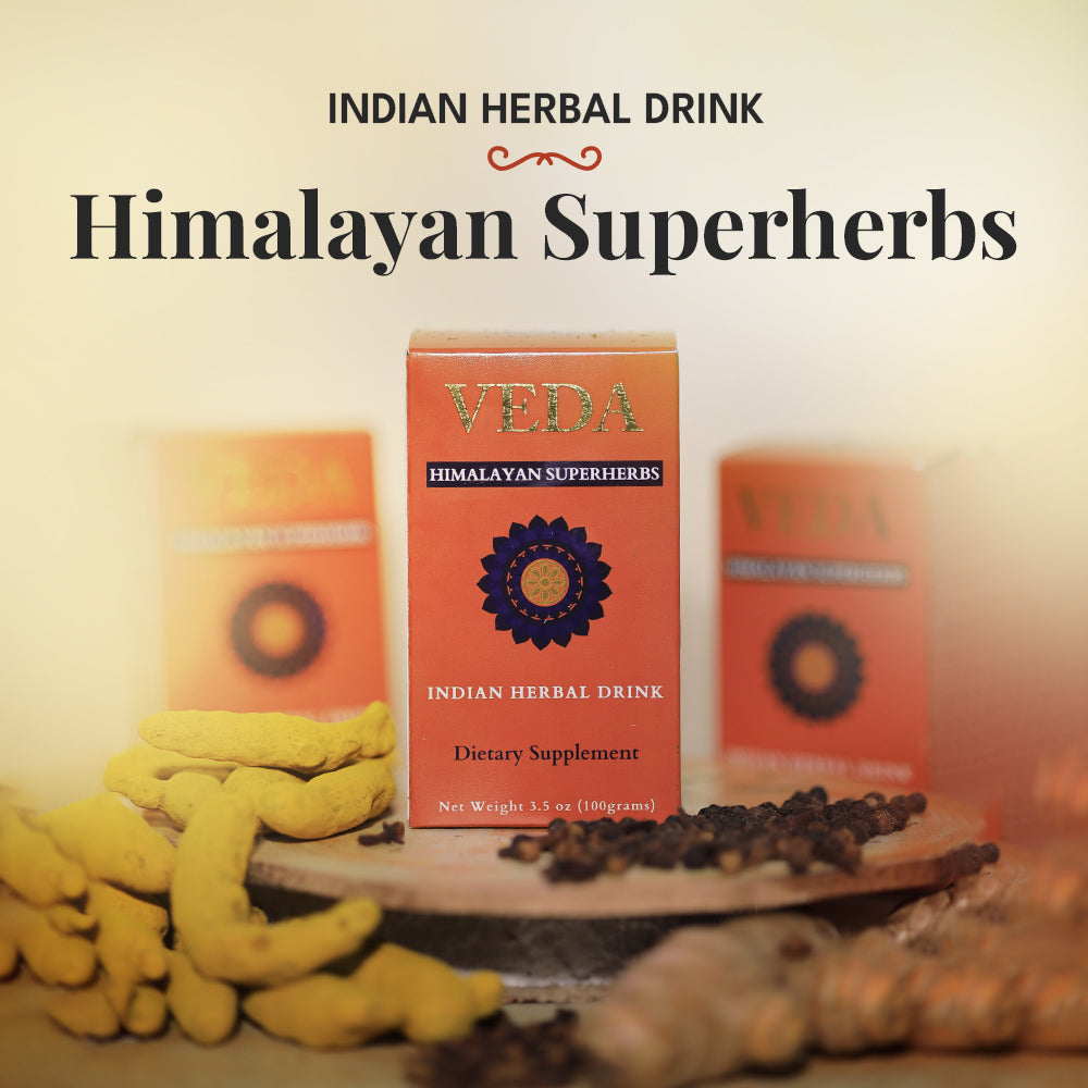 Veda Wellness Kadha - Diabetics Friendly, Fortified with Himalayan Superherbs For Cough & Cold